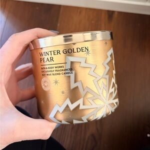 NEW Bath & Body Works “Winter Golden Pear” 3 wick candle